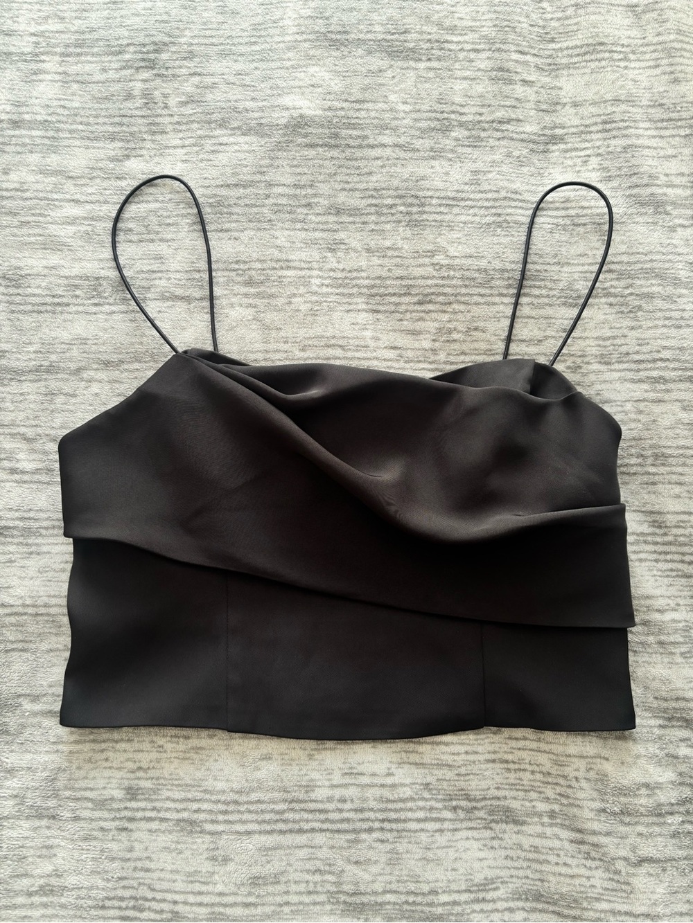 Dynamite Black Draped Spaghetti-Strap Cami